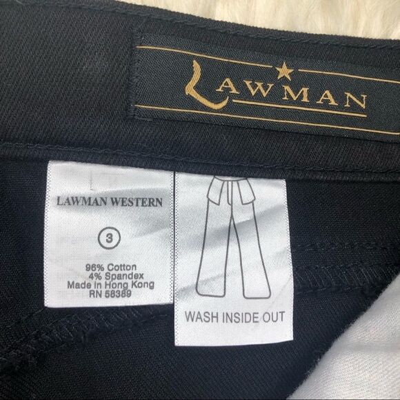 Lawman black western blinged out denim sz 3 - Picture 4 of 10